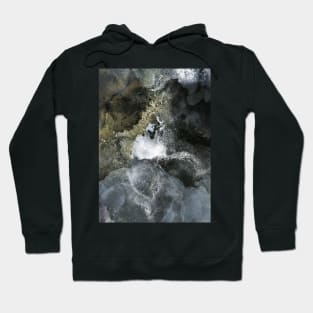 Abstract art in black, grey and gold Hoodie